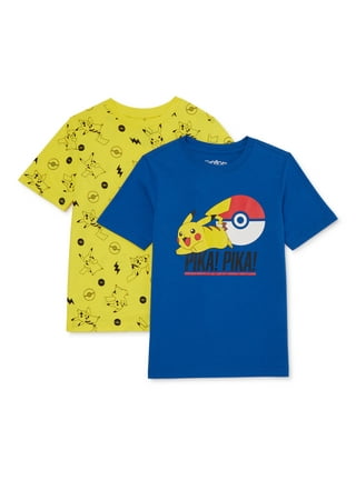 4-pack Printed T-shirts - Yellow/Pokémon - Kids