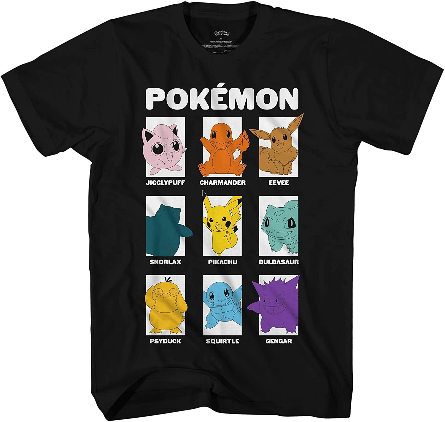 Pokemon T-Shirt Girls Kids Pikachu Eevee Friends Game Blue Top