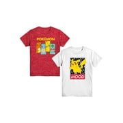THE POKEMON COMPANY INTERNATIONAL Pokemon Boys Short Sleeve Graphic Tee, 2-Pack, Sizes XS-XXL