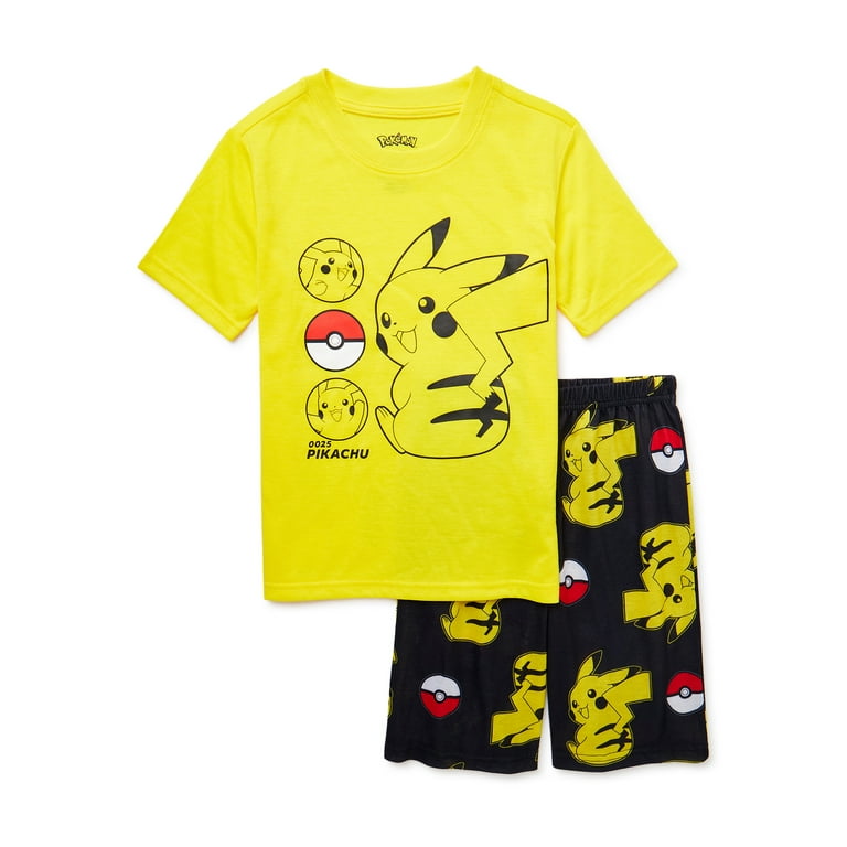 Pokemon Boys Short Sleeve T Shirt and Shorts Pajama Set 2 Piece Sizes 4 14 Walmart