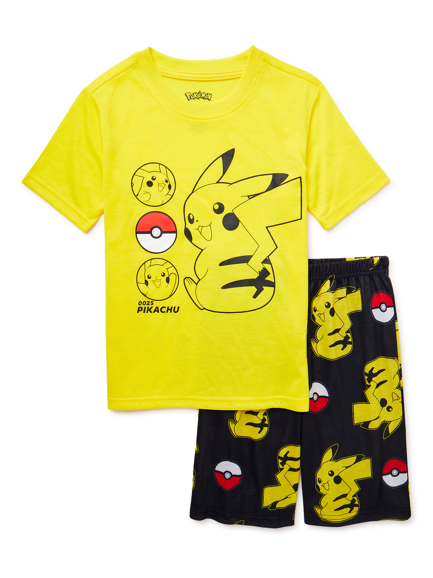 Pokemon Boys Short Sleeve T-Shirt and Shorts Pajama Set, 2-Piece, Sizes 4-14 - image 1 of 3