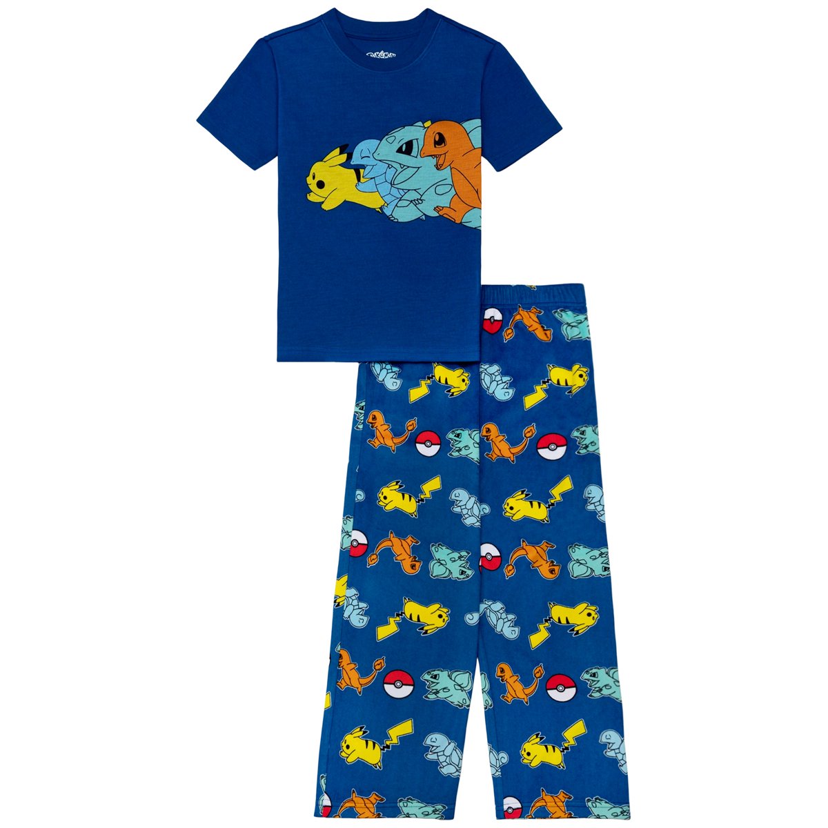Pokemon Boys Short Sleeve Top and Pant Pajama Set, 2-Piece, Sizes 4-12