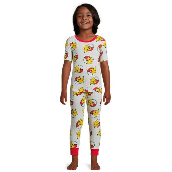 Pokemon Boys Short Sleeve and Pant Pajama Set, 2-Piece, Sizes 4-12