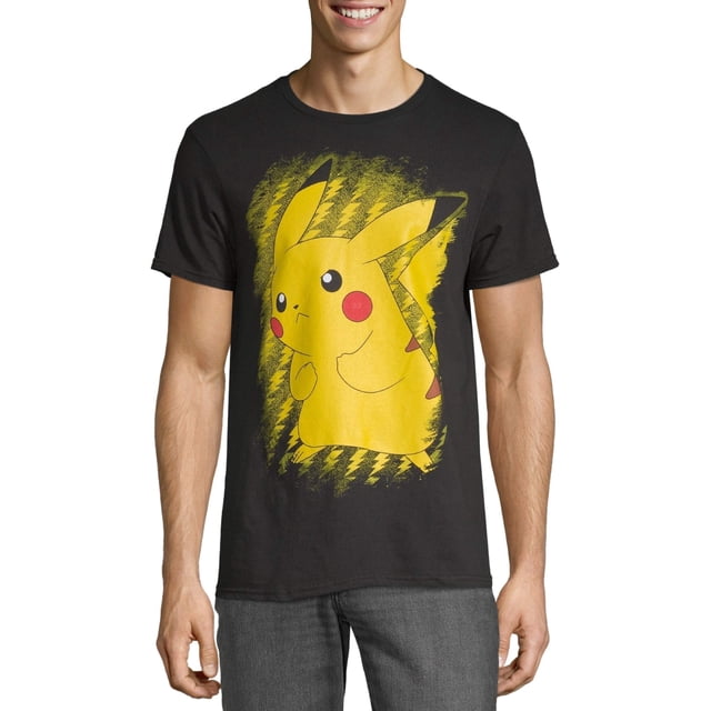 Pokemon Brushstroke Pikachu Apparel, Men's Graphic Crew Neck Short Sleeve T-Shirt, Sizes S-3XL (Men's & Big Men's)
