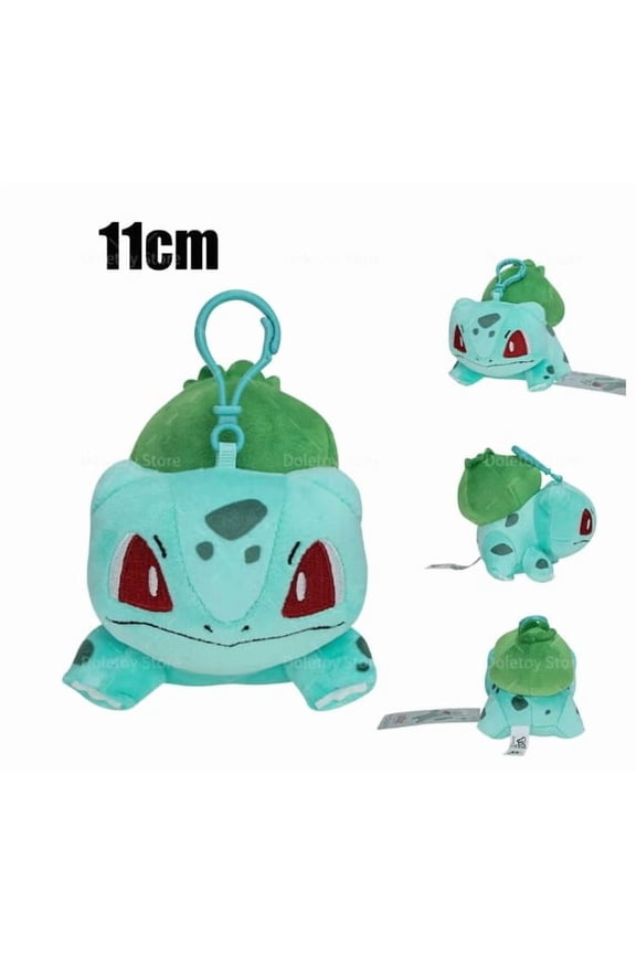 Pokemon Bulbasaur Plush Keychain Backpack Clip Bag Clip 4.25" tall 1 count