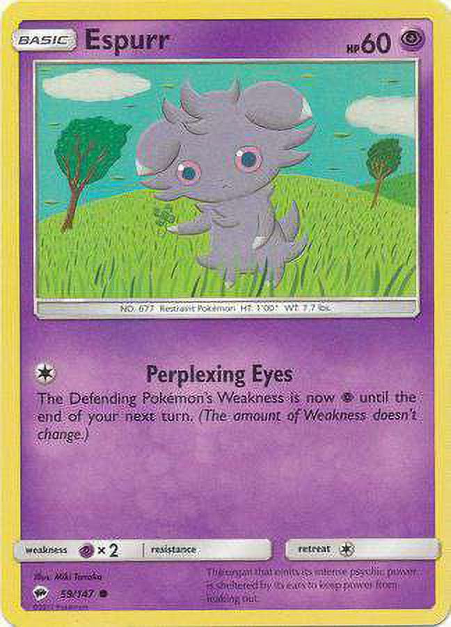 pokemon espurr card IR 2026 Mega Evolution Perfect Order #95 BGS 10 Pokmon Hit Points60 HP Form Pokemon Unbroken Bonds Espurr #79