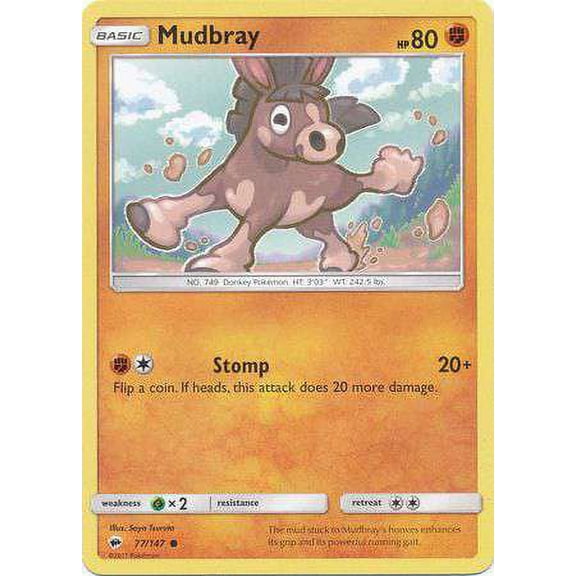 Pokemon Burning Shadows Mudbray #77