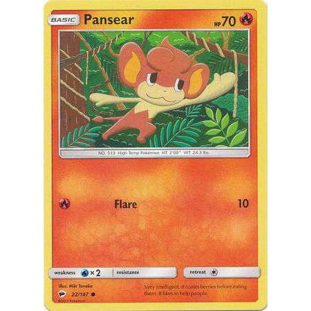 Pokemon Burning Shadows Pansear #22