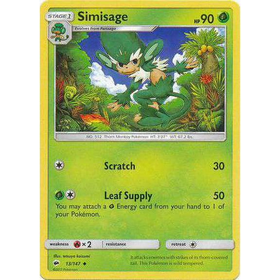 Pokemon Burning Shadows Simisage #13