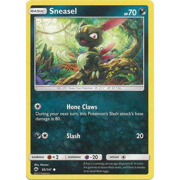 Pokemon Burning Shadows Sneasel #85