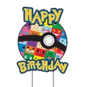 Pokemon Cake Topper, Happy Birthday Cake Decorations, Boys Girls Cute Cartoon Theme Party Supplies