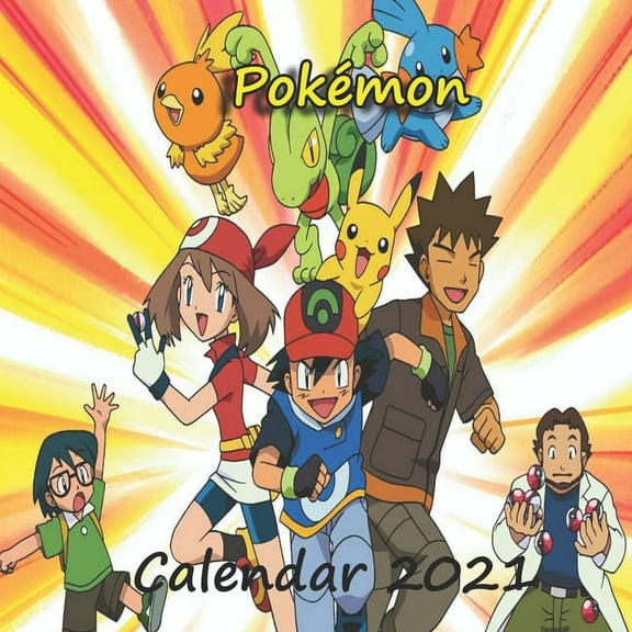Pokemon Calendar 2021 : Monthly Colorful Pokemon wall Calendar 2021, Great Gift For all Pokemon Lovers - 8.5x8.5 in - valentine's day gift for kids (Paperback)