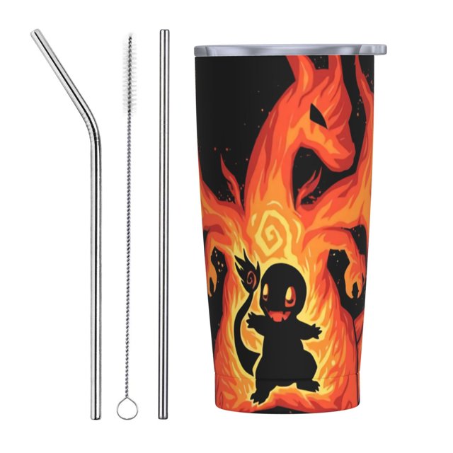 Pokemon Car Mounted Stainless Steel Water Bottle With Large Capacity