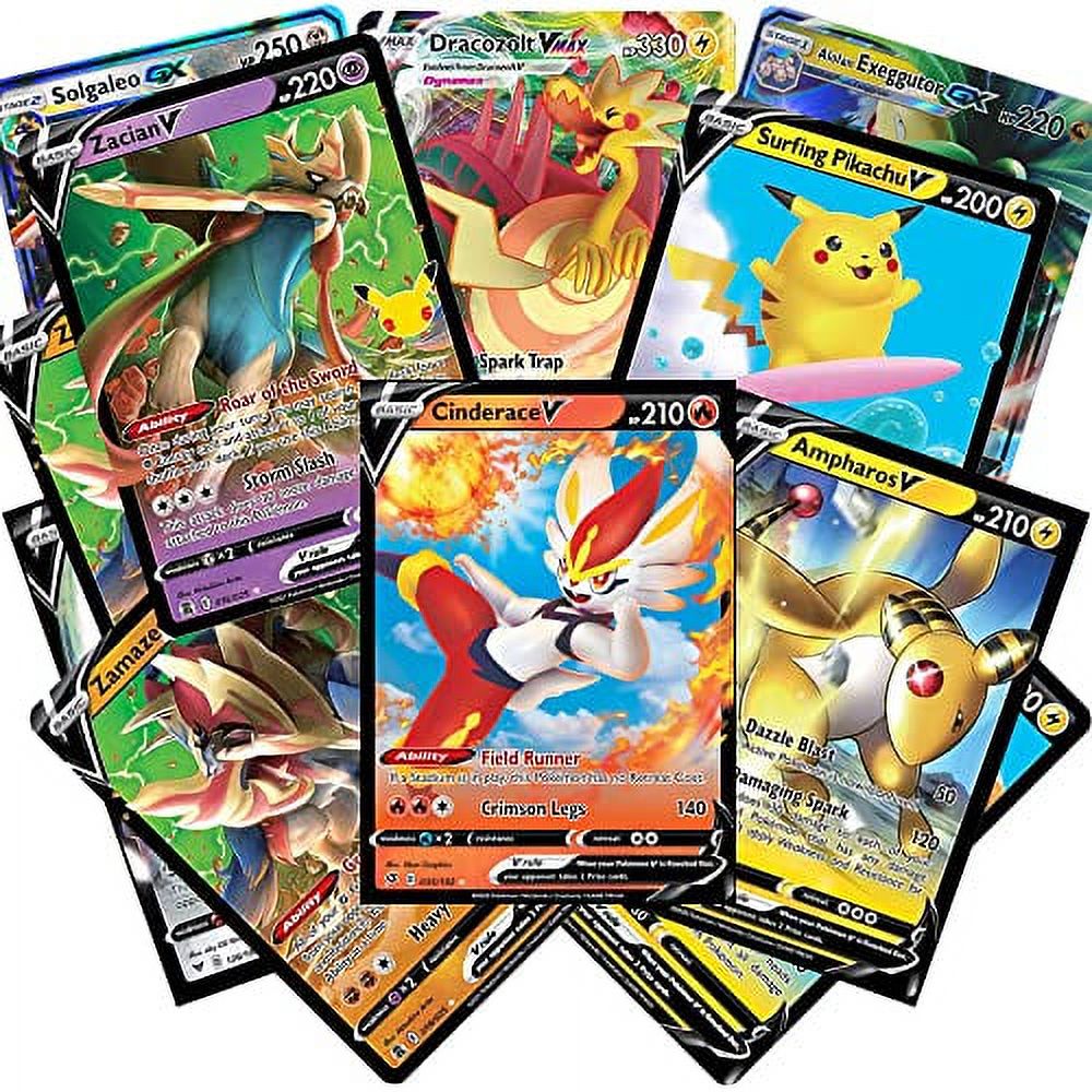 Pokemon Cards 50 Card Assorted Lot with Guaranteed V Pokemon - image 1 of 5