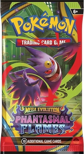 Pokemon Cards - Mega Evolution Phantasmal Flames - BOOSTER PACK [10 Cards]  - Walmart.com
