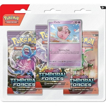 Pokemon Cards - S&V: Temporal Forces - CLEFFA BLISTER PACK (3 Boosters & 1 Foil)