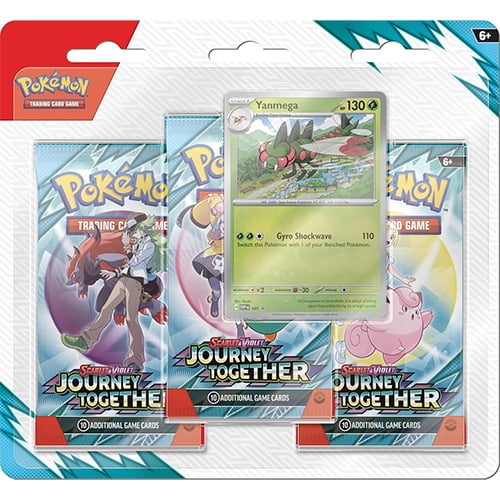 Pokemon Cards - Scarlet & Violet: Journey Together - YANMEGA BLISTER PACK (3 Boosters & 1 Foil)
