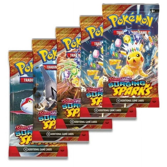 Pokemon Cards - Scarlet & Violet: Surging Sparks - BOOSTER PACKS [5 Pack Lot]
