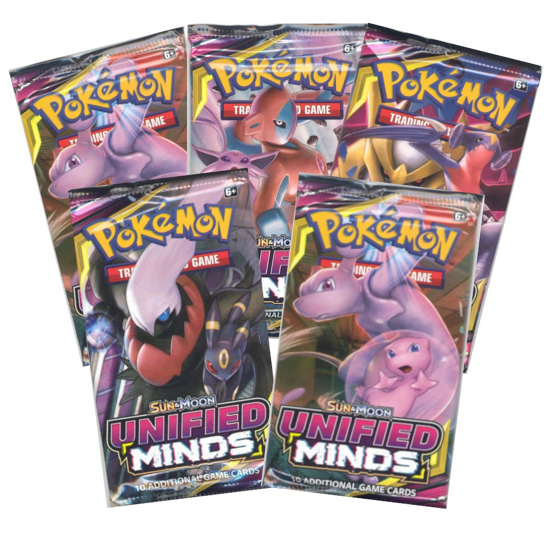 Pokemon Cards Sun & Moon Unified Minds Booster Packs (5 Pack Lot