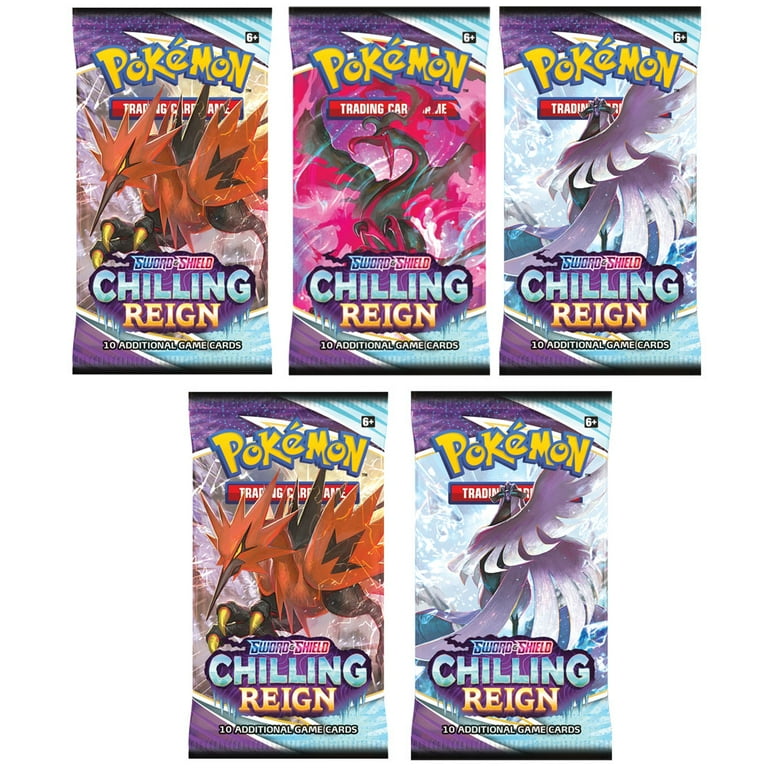 Pokemon TCG Sword & Shield: Chilling Reign Booster Packs Bundle (5