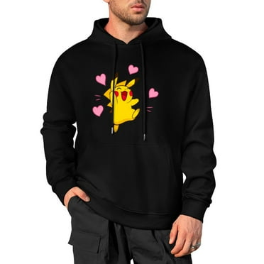 Pokemon Casual Hoodies, Unisex 3D Printed Cute Loose Fit Long Sleeve Sweatshirt for Men Women