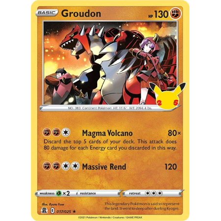 Pokemon Celebrations Holo Rare Groudon #17