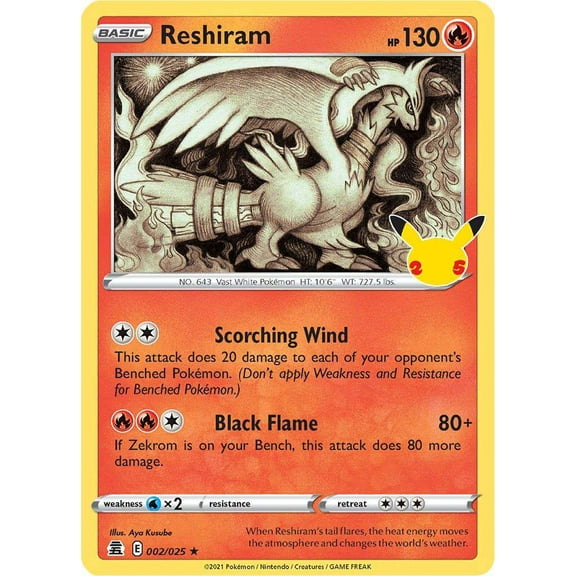 Pokemon Celebrations Reshiram #2