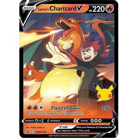 Pokemon Celebrations Lance's Charizard V SWSH133 (OVERSIZED Promo )