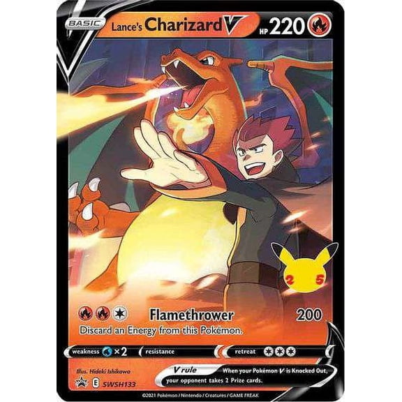 Pokemon Celebrations Lance's Charizard V SWSH133 (OVERSIZED Promo )