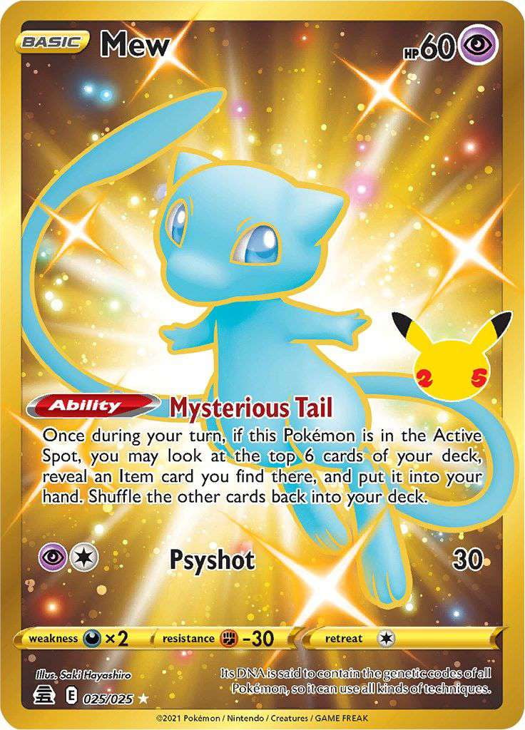 サプライ・アクセサリ・グッズ rare mew card and mystery Pokemon cards Pokémon TCG Card Mega Pack Mew Birthday Mystery Bundle Gold