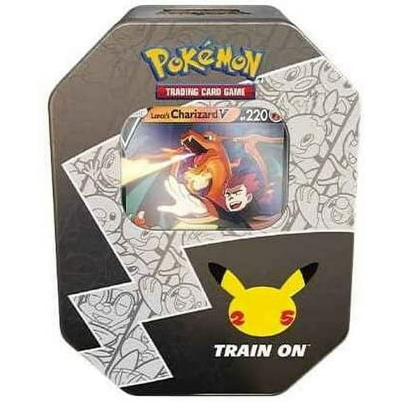Pokmon TCG: Celebrations Tin (International) - Lance's Charizard (25th Anniversary Set) - 4 Packs - Promo Card