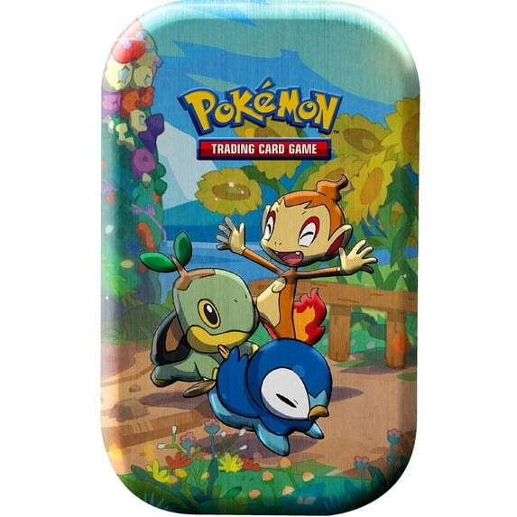 Pokemon Trading Card Game: Celebrations Mini Tin Turtwig, Chimchar & Piplup Mini Tin Set - 2 Celebrations Booster Packs and 1 Coin