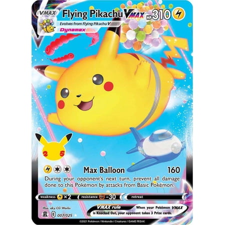 Pokemon Celebrations Ultra Rare Flying Pikachu VMAX #7