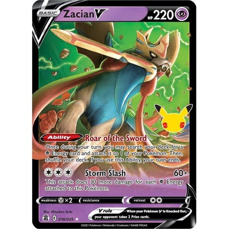 Pokemon Celebrations Ultra Rare Zacian V #16