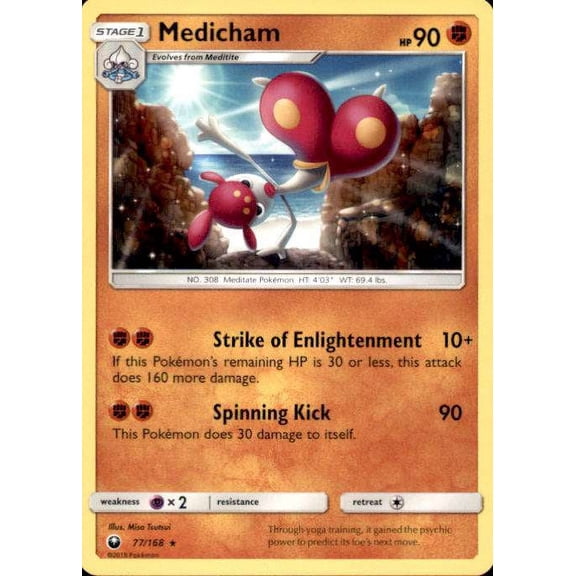Pokemon Celestial Storm Rare Medicham #77