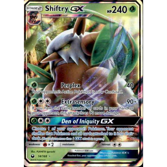 Pokemon Celestial Storm Ultra Rare Shiftry GX #14
