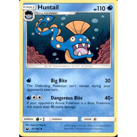 Pokemon Celestial Storm Uncommon Huntail #42