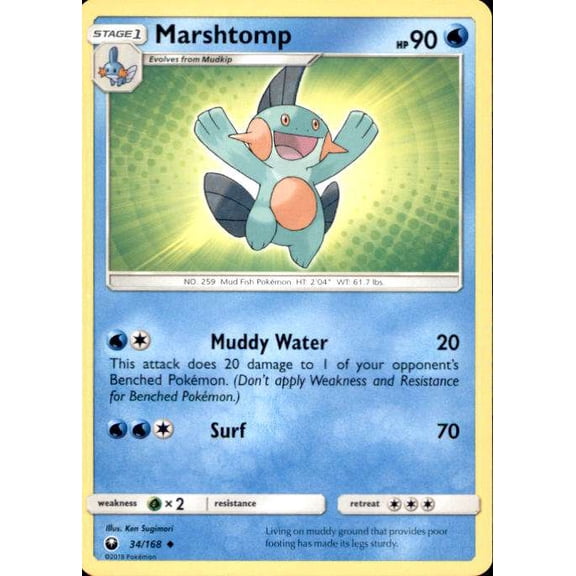 Pokemon Celestial Storm Uncommon Marshtomp #34
