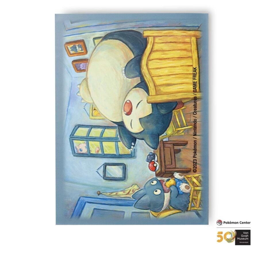 Pokemon Center × Van Gogh Museum: Munchlax & Snorlax Inspired by The Bedroom Card Sleeves (65 Sleeves)