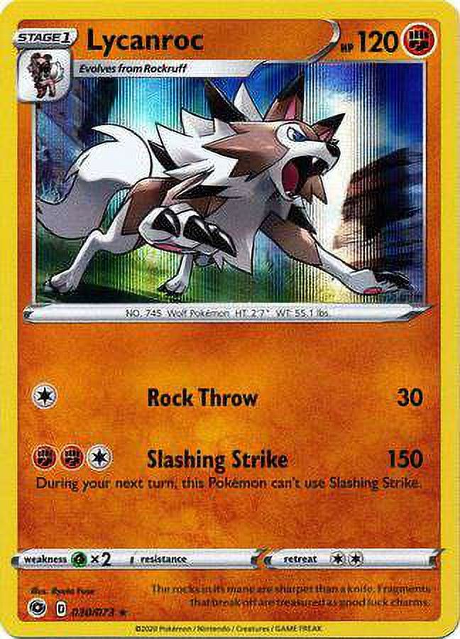 lycanroc pokemon card price EX Holo Scarlet&Violet Paldea 117/193 / Double Rare Card Type / HP / Stage Lycanroc-GX  Hidden Fates Shiny