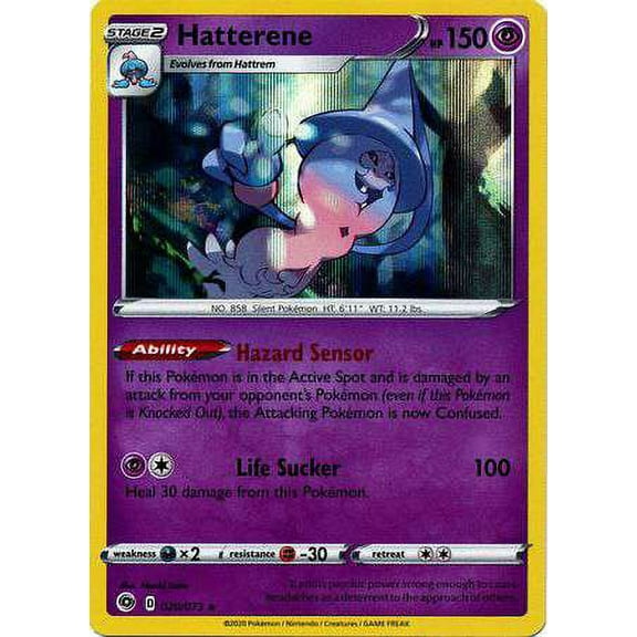 Pokemon Champion's Path Holo Rare Rare Holo Hatterene #20