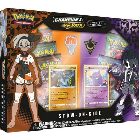Pokemon Champion's Path Stow-On-Side Special Pin Collection (5 Booster Packs, 2 Promo Cards & 2 Pins!)
