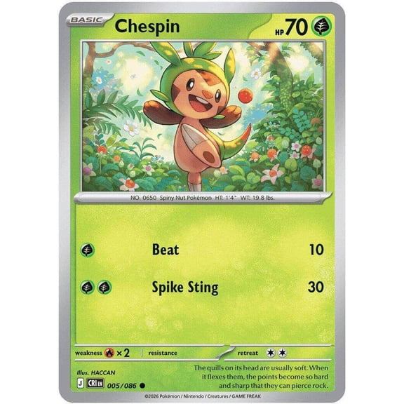 Pokemon Chaos Rising Common Chespin #5