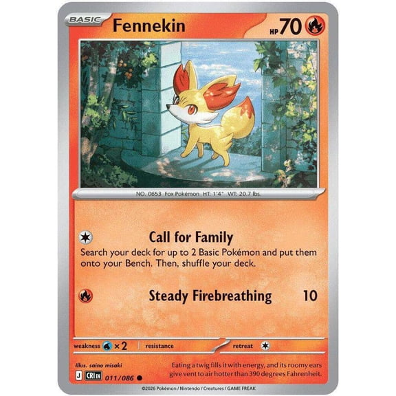Pokemon Chaos Rising Common Fennekin #11