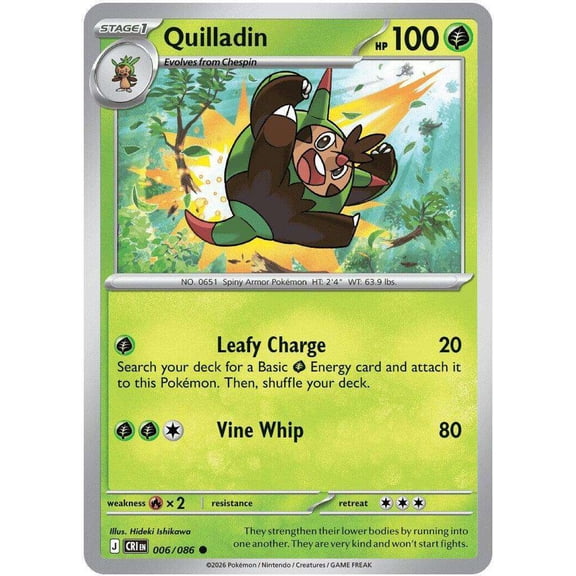 Pokemon Chaos Rising Common Quilladin #6