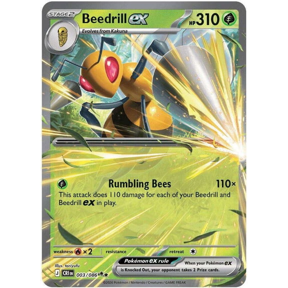 Pokemon Chaos Rising Double Rare Beedrill ex #3