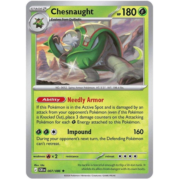 Pokemon Chaos Rising Rare Chesnaught #7