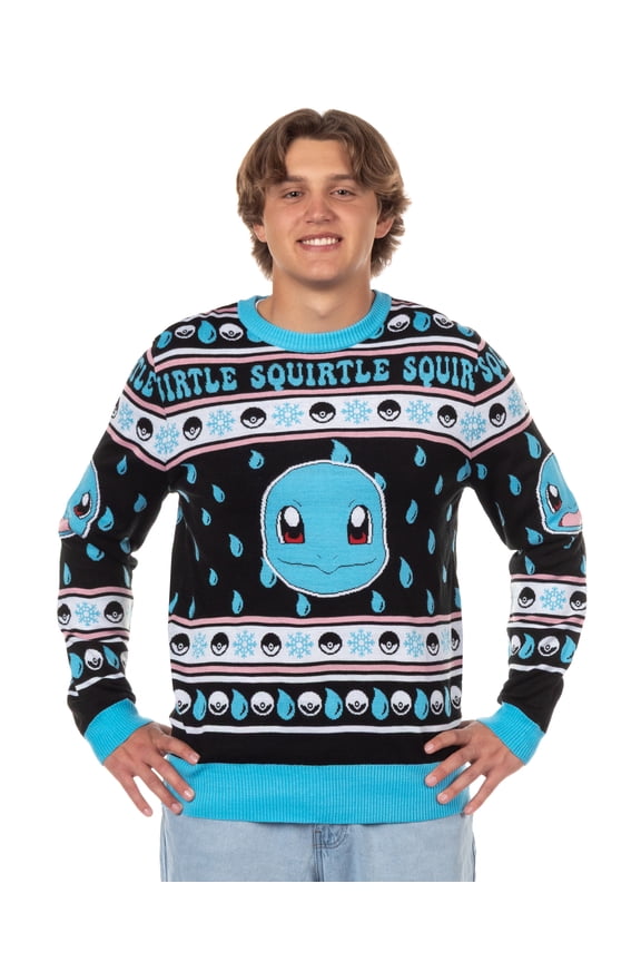 Pokemon Character Design Men's Pullover Crewneck Adult Ugly Christmas Sweater