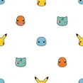thumbnail image 1 of Pokemon Character Faces Peel and Stick Wallpaper, 1 of 5