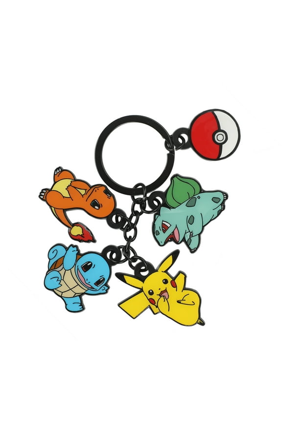 Pokemon Characters 5-Charm Black Keychain